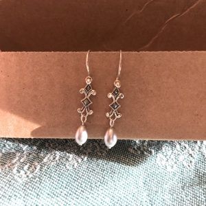 Sterling silver earrings, sparkle, so pretty!